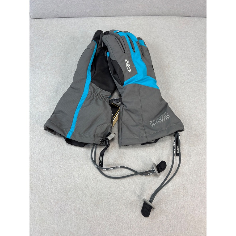 NWT Outdoor Research Arete Modular GORE-TEX gloves Men's Small grey blue ski‎